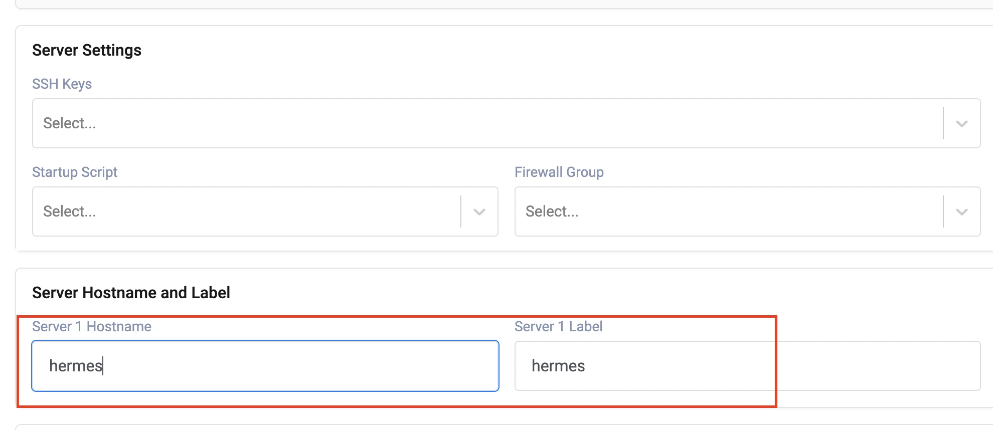 设置服务器Hostname
